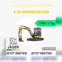 Bagger Vermietung 5t Minibagger Microbagger Mieten Leihen 5,5t Hessen - Steinau an der Straße Vorschau