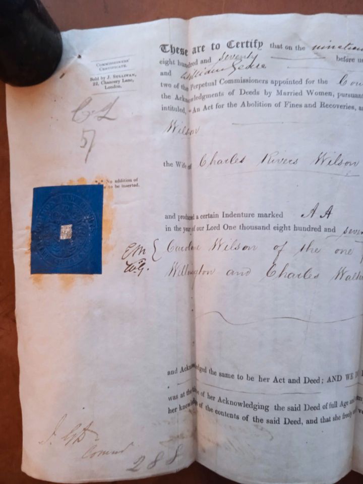 Alte Original Pergament Urkunde Common Law Courts um 1850 London in Großostheim
