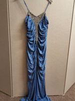 hellblaues Jersey-Abendkleid mit silberfarbenen Pailletten Burglesum - Burg-Grambke Vorschau