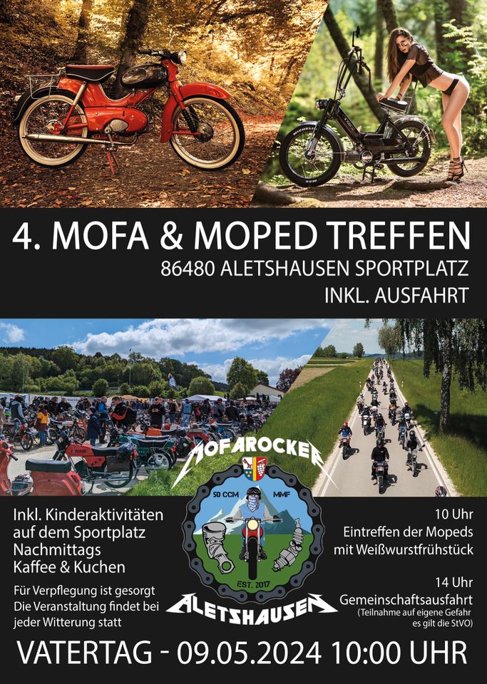 Mopedtreffen Aletshausen 09.05.24 (Kreidler,Zündapp,Hercules,Dkw) in Aletshausen