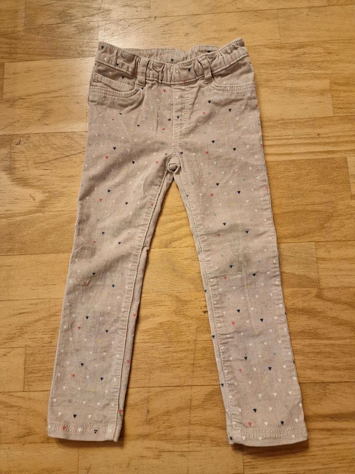 Hose, Kordhose, H&M, gepunktet/beige, Größe 104 in Olching