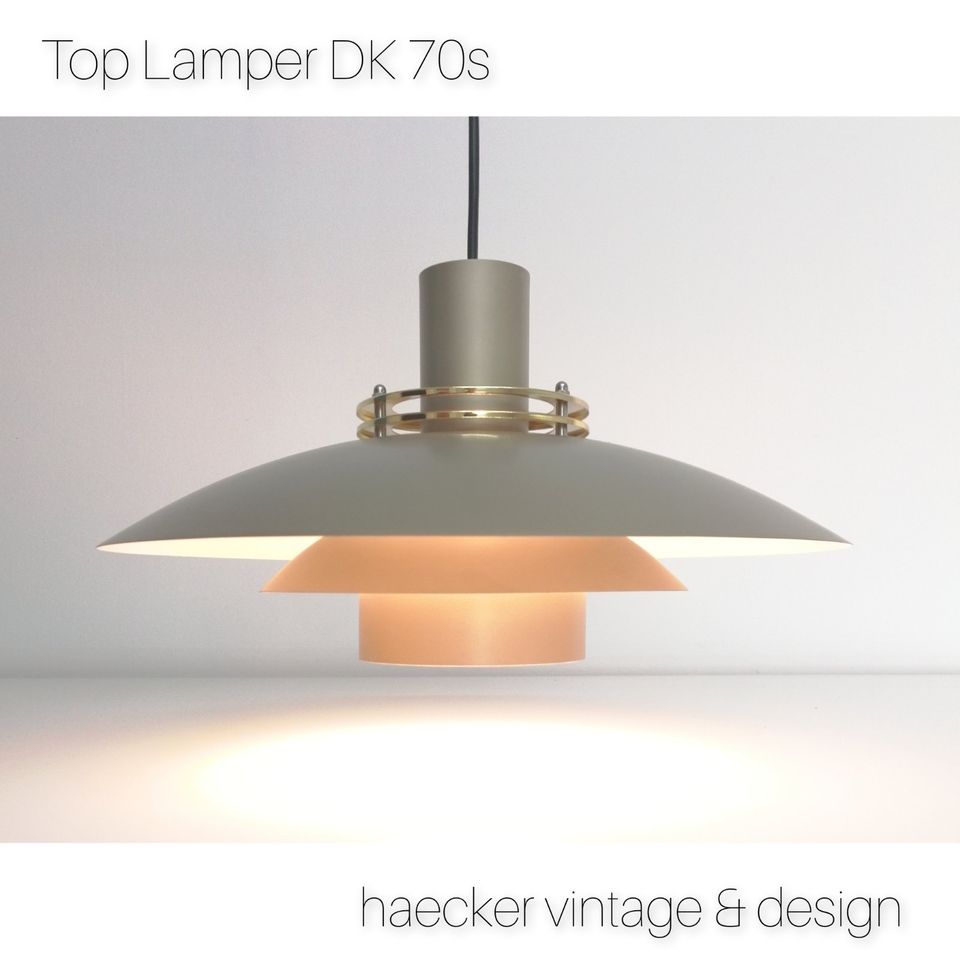 Lampe golden danish Design zu mid-century poulsen ph lyfa retro in Berlin