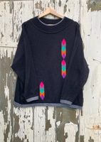 Vintage Pullover Shirt Wolle M L XL oversized geo 90s boho hippie Nordrhein-Westfalen - Bad Münstereifel Vorschau