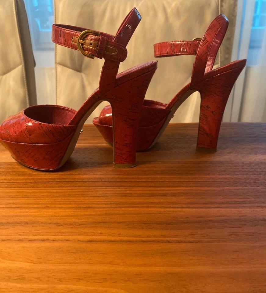 High Heels,Plateau Sandalen von Sergio Rossi Gr.36, Rosa / rot in Offenbach
