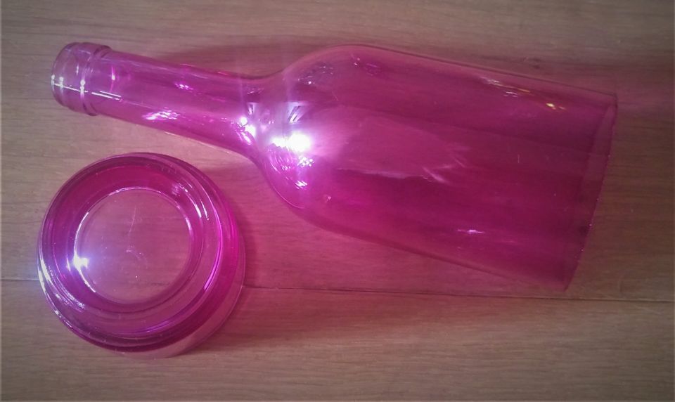 6 Deko LED Teelicht Glas Flaschen Lichterflasche 3 Farben in Geldern