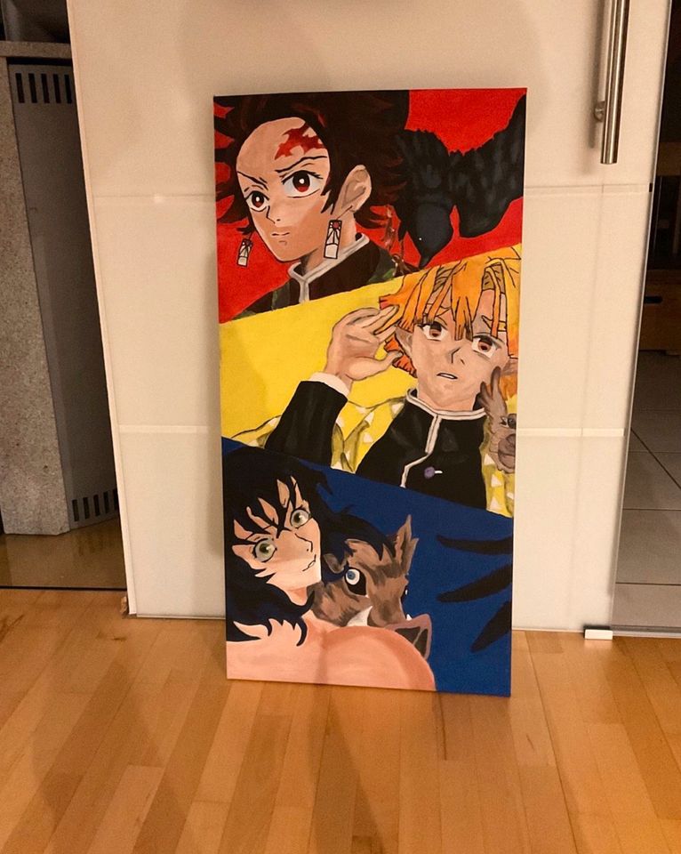 Anime Bild Acryl auf Leinwand handmade 100x50 cm in Villingen-Schwenningen