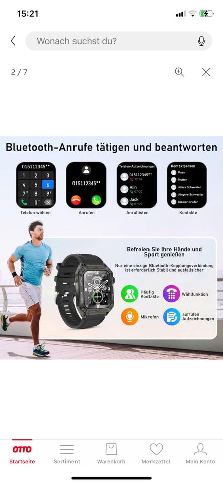 Smartwatch mit Telefonfunktion für Herren und Damen in Northeim