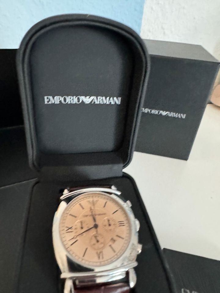 Emporio Armani Armbanduhr echt Leder neu Herrenuhr in Saarbrücken