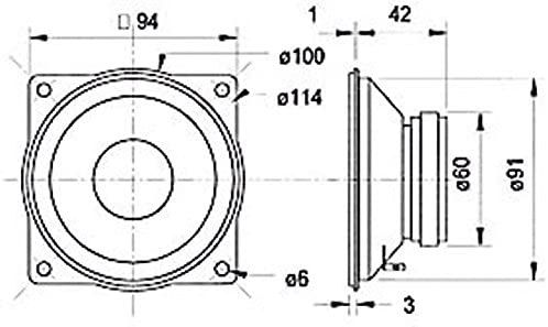 Visaton VS-M10/8 - Speaker-Driver (80 W, 100 W, 8 Ohm, 450-13000 in Körle