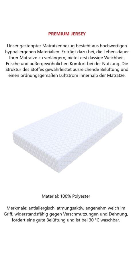 FDM Matratze MÜNCHEN H3 120 140x200 160x200 180x200 200x200 NEU in Hagen