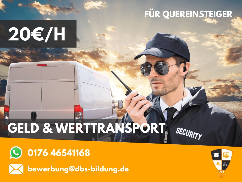 3800€ | Quereinsteiger | Sicherheitsmitarbeiter/in für den Geld und Werttransport (m/w/d) in Berlin Ref.: GW-394 | §34a Sachkunde | Sicherheit | Security in Berlin