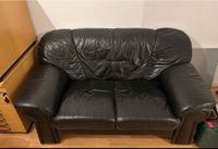 Sofa/Couch aus Leder in schwarz guter Zustand! Hessen - Darmstadt Vorschau