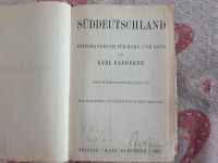 Antiquität 1937 Baedekers Süddeutschland Leipzig - Meusdorf Vorschau