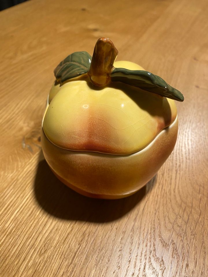 Keramik Marmeladen Töpfchen Brombeere Zitrone Apfel oder Quitte ? in Erwitte