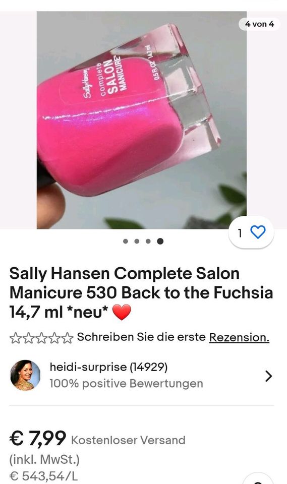 Nagellack von Sally Hansen 3x für 6€ in Zusamaltheim