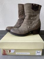 A.S.98 Leder-Stiefel grau/braun Gr.40 (6,5) Vintage-Look TOP Nordrhein-Westfalen - Netphen Vorschau
