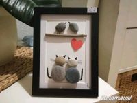 Steinbild, Kieselbild, Katzen, Katzenliebe, Liebe, Geschenk Sachsen - Zschopau Vorschau