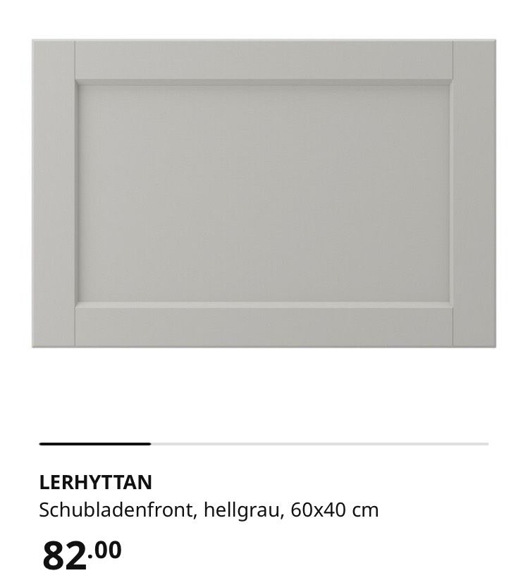LERHYTTAN Schubladenfront,hellgrau 60x40cm beide für 40 Euro in Wiesbaden