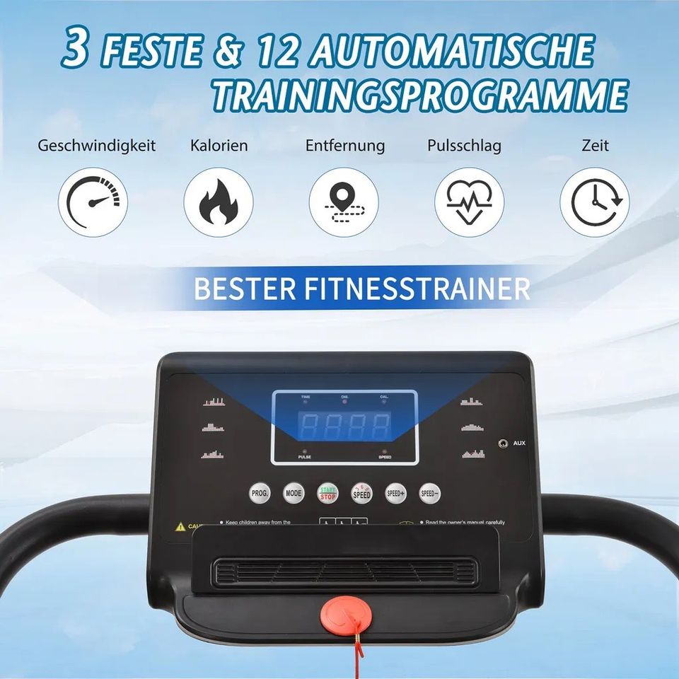 Laufband Elektrisch Neu Heimtrainer Sportgerät klappbar Fitness in Hamburg