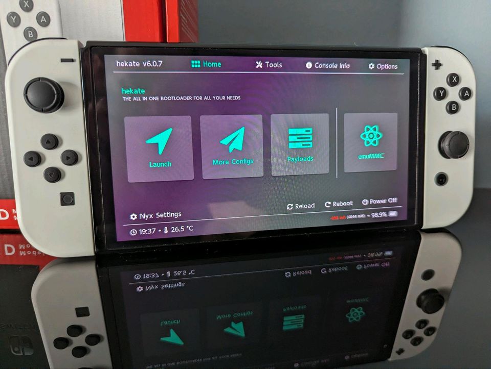 Nintendo Switch OLED mit HWFly v5 und Original Zubehör in Hamburg