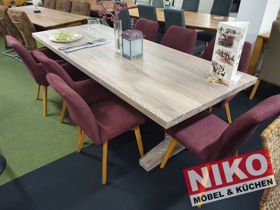 BRENTWOOD 6 Sessel + 2 Stühle Bordeaux AUSSTELLUNGSSTÜCK by NIKO in Rheine