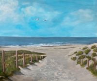 Acrylbild 60 x 50 cm " Sommer am Meer " Nordrhein-Westfalen - Eschweiler Vorschau