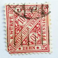 Deutschland, 1881, Königreich Württemberg, Zehn Pfennig, rot Nordrhein-Westfalen - Lippstadt Vorschau