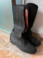 TOD'S Lederstiefel,Schwarz,Schnürung,Lochmuster,38.5,Vibram Noppe Nordrhein-Westfalen - Pulheim Vorschau