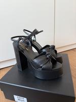 Saint Laurent Plateausandalen Bianca aus Leder Obergiesing-Fasangarten - Obergiesing Vorschau