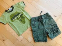 Set Shirt Shorts Khaki grün Safari Giraffe Löwe 86 Elefant Afrika Düsseldorf - Angermund Vorschau