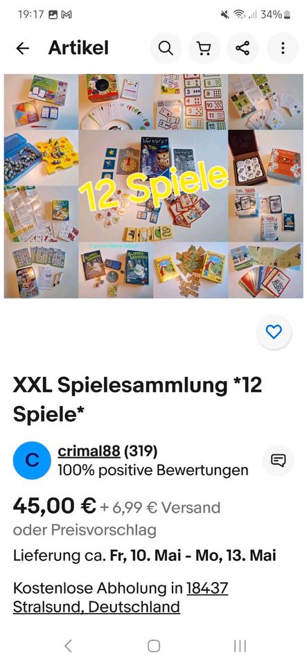 XXL Spielesammlung *12 Spiele* in Stralsund