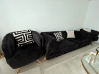 Sofa Chesterfield Samt Schwarz 3 Teilig + 5 Kissen Nürnberg (Mittelfr) - Schweinau Vorschau