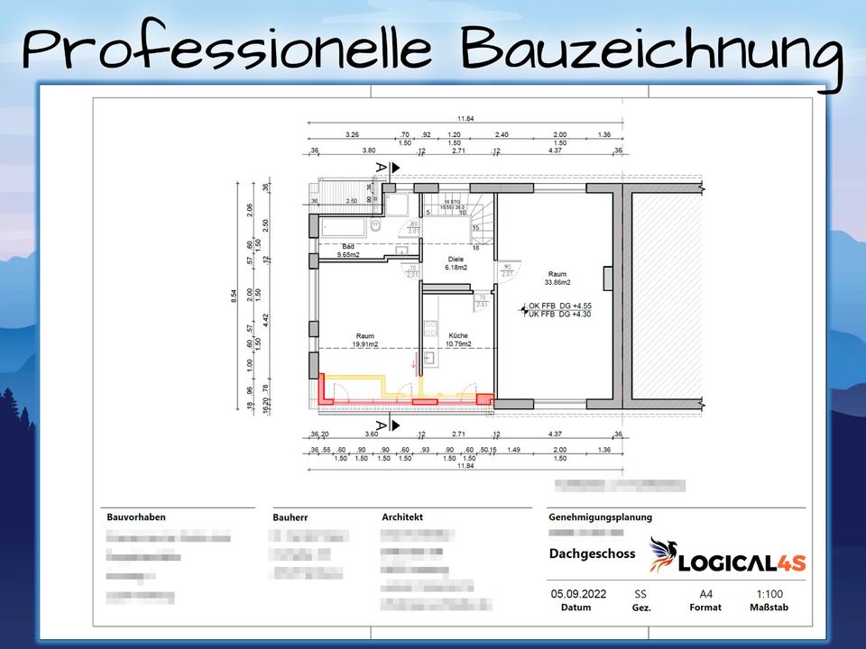 Nutzungsänderung / Sanierung / Bauzeichnung / Neubau / Bauantrag in Zimmritz