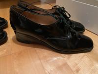 SALE: Schwarze Lacklederschuhe, Keilabsatz Bayern - Prien Vorschau