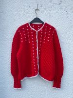 Handmade Vintage knit Cardigan Strickjacke Gr. L/XL 40/42 Rot Köln - Rodenkirchen Vorschau