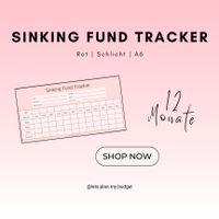 Sinking Fund Tracker Rot schlicht, A6 Format, 250gr Papier Bochum - Bochum-Süd Vorschau