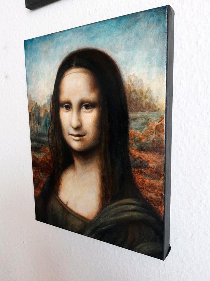 Bild Mona Lisa mit Ölfarben gemalt Ölbild Gemälde Ölgemälde in Essen