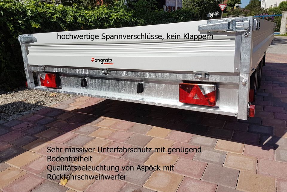 PKW Anhänger, Hochlader - Autoanhänger, Pongratz LH 4000/20 T-AL, 2700 kg