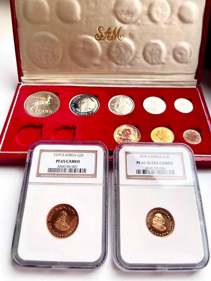 Goldmünze 1979 – Rand – 10 Münzen Long-Proof Set – mit Etui in Wiesbaden