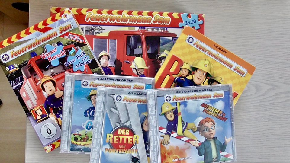 Feuerwehrmann Sam - Puzzle, DVD, Hörspiele (3x) - Set Verkauf in Ruderting