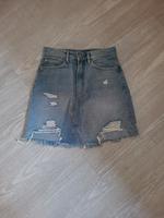 Jeansrock blau mit Fransen Gr.36 von H&M Niedersachsen - Verden Vorschau