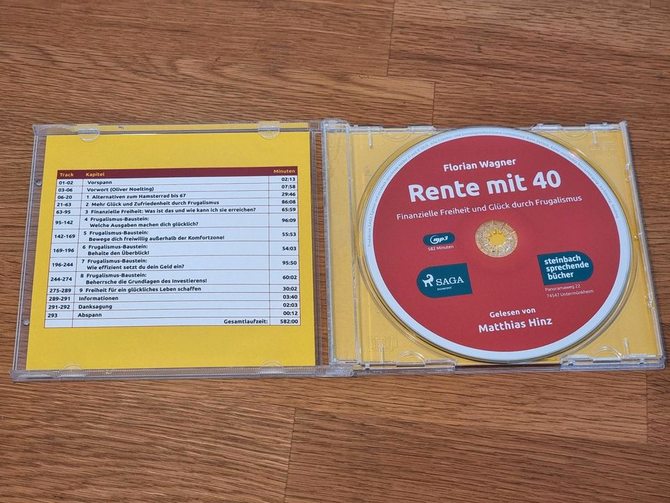 Rente mit 40 - Florian Wagner Hörbuch MP3 CD in Niestetal