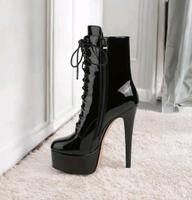 High Heels Stiefeletten Lack schwarz Größe 43 Berlin - Biesdorf Vorschau