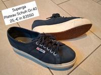 Superga Plateau Schuh Sneaker blau Gr. 40 Bayern - Emmering a.d. Inn Vorschau