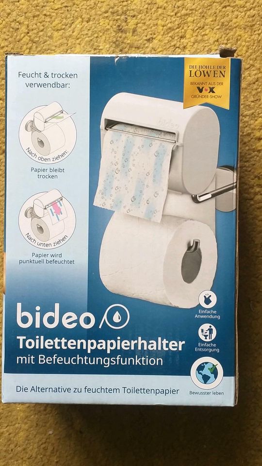 BIDEO ToilettenpapierBEFEUCHTER-Halter NEU in OVP Höhle der Löwen in Berlin