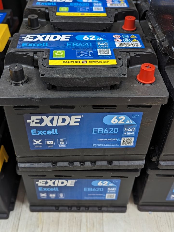 Exide EB620 Excell 12V 62Ah 540A Autobatterie neu in Nordrhein