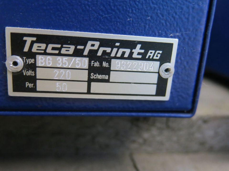 Teca Print TG BG 35 50 Trockner Belichter für Tampondruck 33714 in Dinslaken