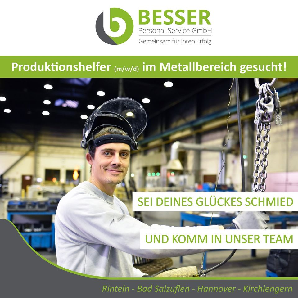 Produktionshelfer (m/w/d) im Metallbereich gesucht! - NL Rinteln in Bückeburg