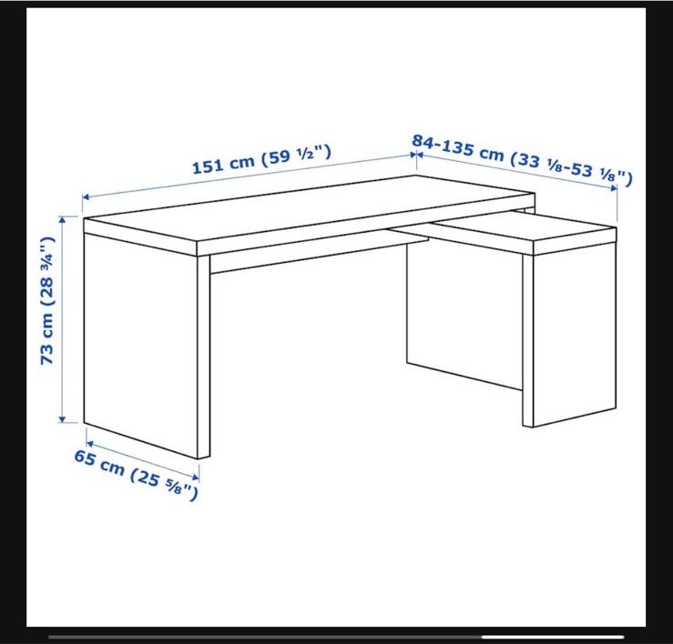 Ikea Schreibtisch mit Ausziehplatte in Gießen