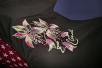 braunes Shirt mit Blumenapplikation hüftlang Köln - Porz Vorschau